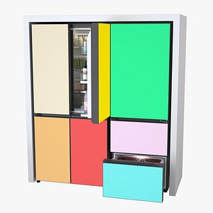 3D Color Changing Refrigerator model