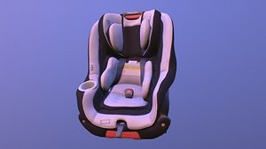 CAR BABY SEAT  low-poly PBR 3D model