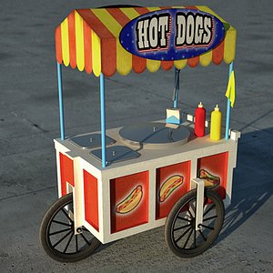 hotdog stand 3d model