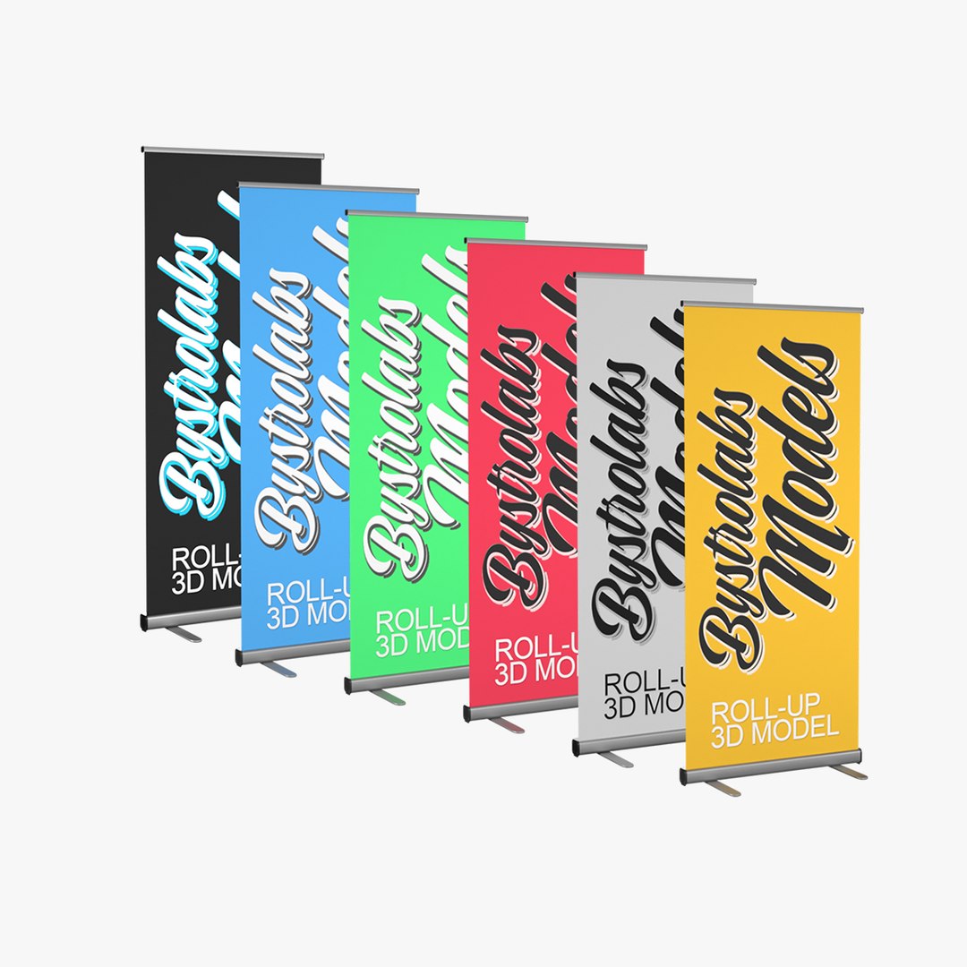 3D Model Roll-up Banners - TurboSquid 2219249