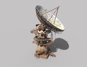 Abandoned Radar Station-Satellite Dish 3D model