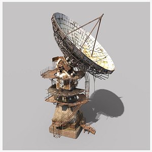 Abandoned Radar Station-Satellite Dish 3D model