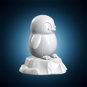 Penguin Ice Frame 3D Print Model