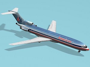 3d model b 727-200 american airlines