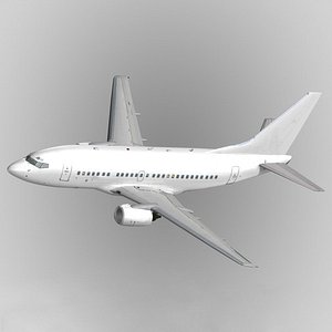 b737-500 generic white 3d obj