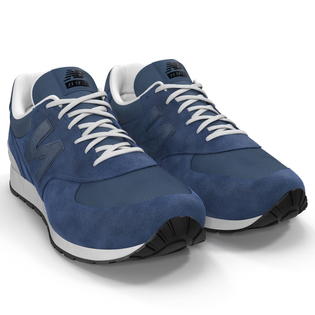 Sneakers New Balance 5 Blue 3D model preview