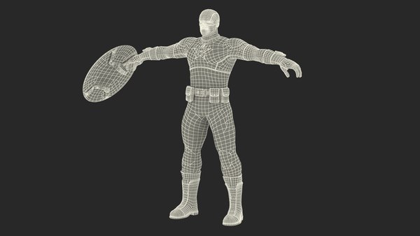 Maya용으로 제작된 Marvel Cartoon Captain America 3D 모델 - TurboSquid 2080909