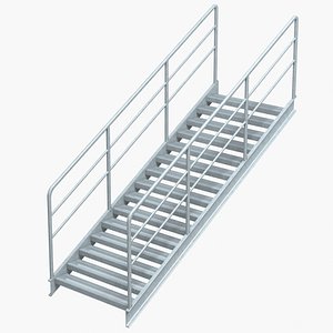 3D model industrial stair 6