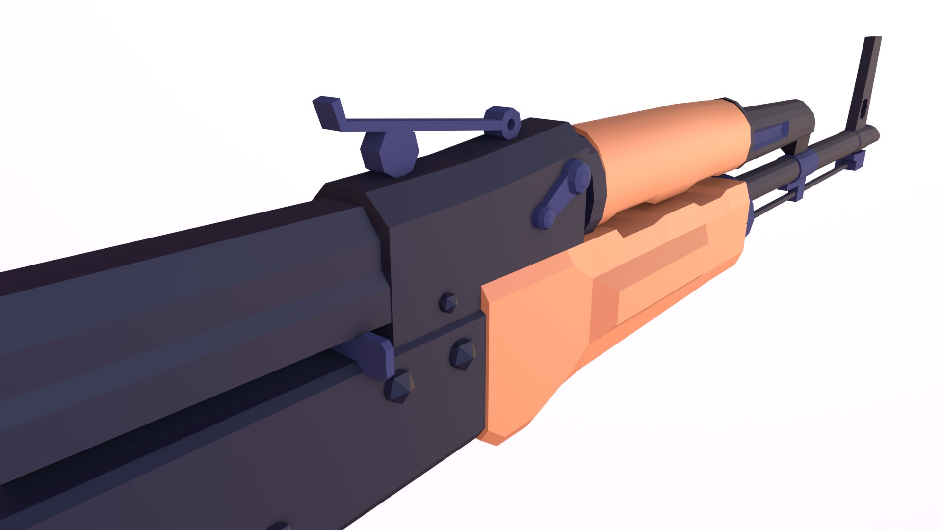 3D Lowpoly Ak 47 Gun - TurboSquid 2300813
