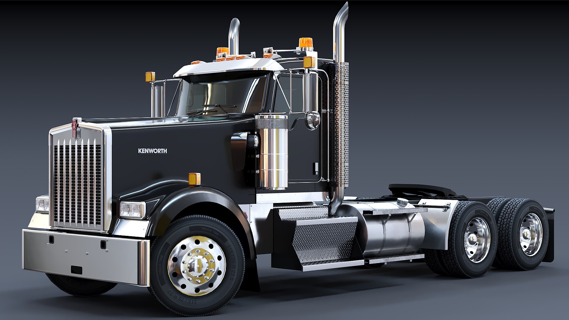 3D Kenworth W900 Daycab model - TurboSquid 2177651