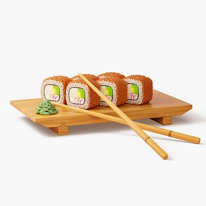 California Roll Set 3D model