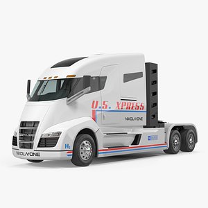 Electric Semi Truck Nikola One 3D Model