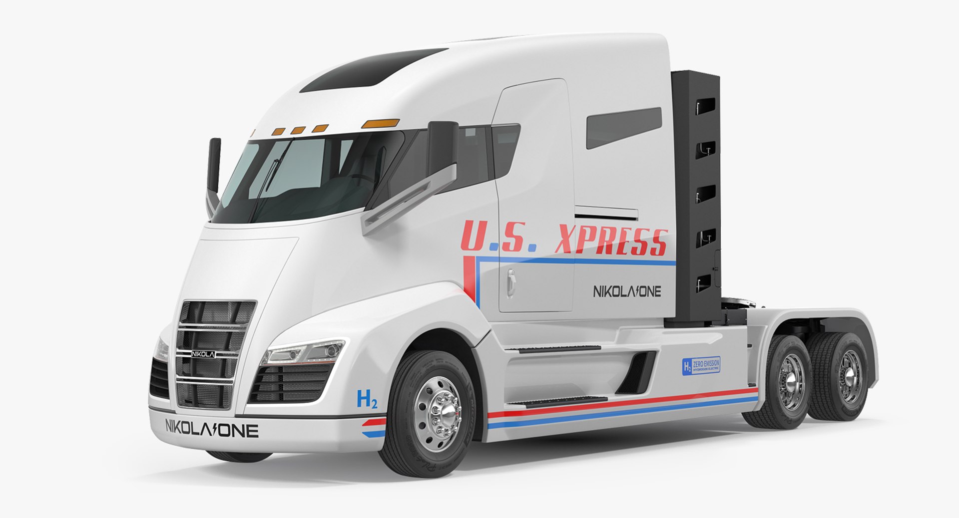 Electric Semi Truck Nikola One 3D Model 3D model preview