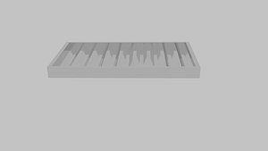 3d poker chip case model