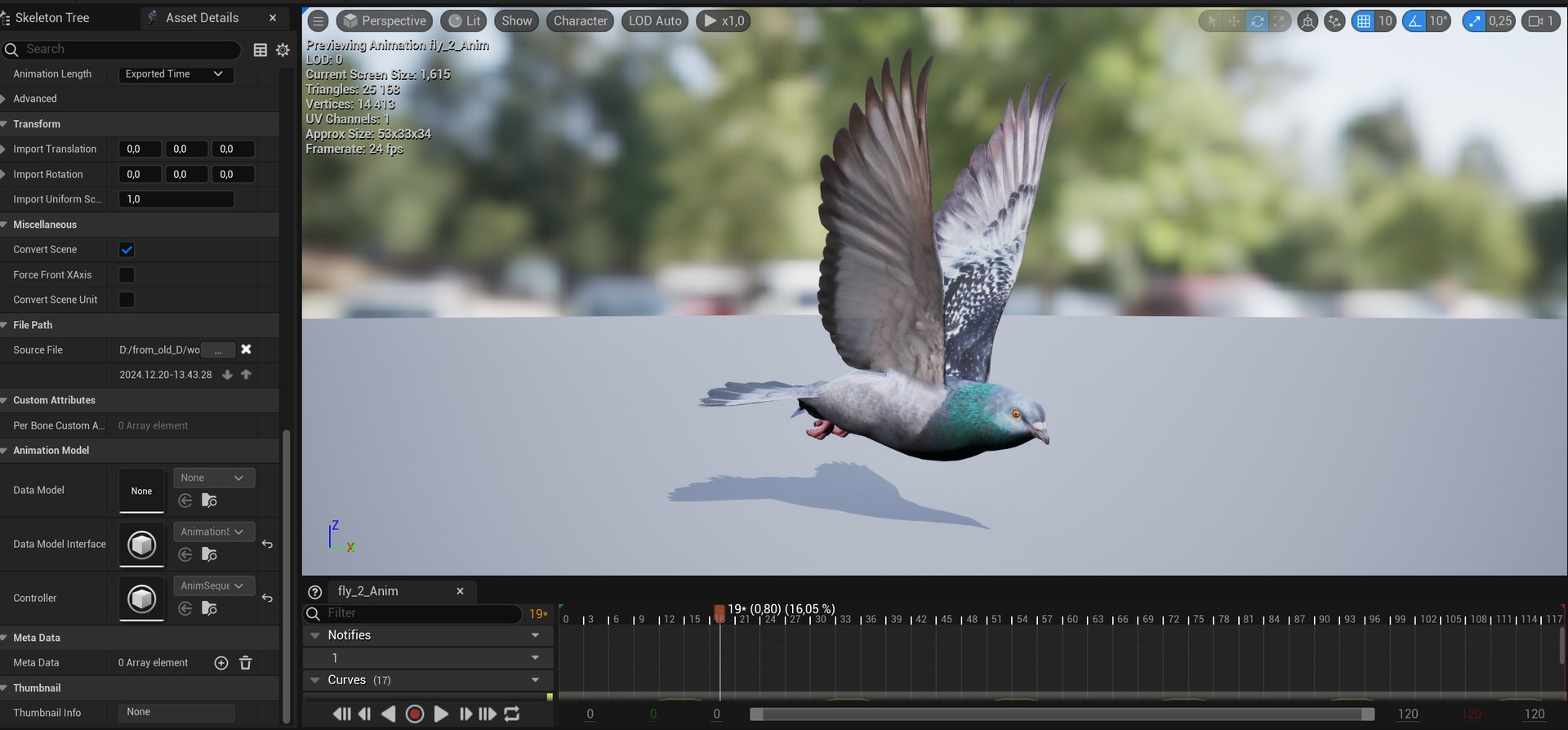 3D Model Pigeon Flying - TurboSquid 2345761