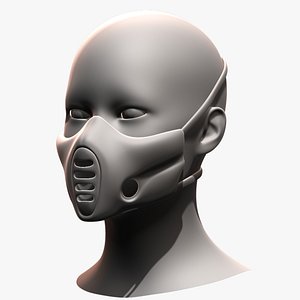 Modello 3D Maschera antigas cyberpunk con punte - TurboSquid 1981853