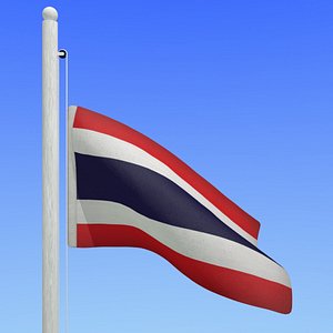 flag thailand - loop 3d model