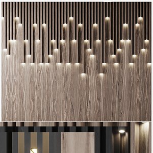 3D Set of wall panels 2 model