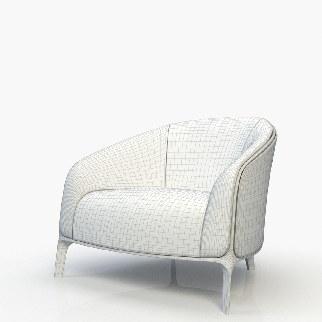3d max bernhardt catherine lounge chair