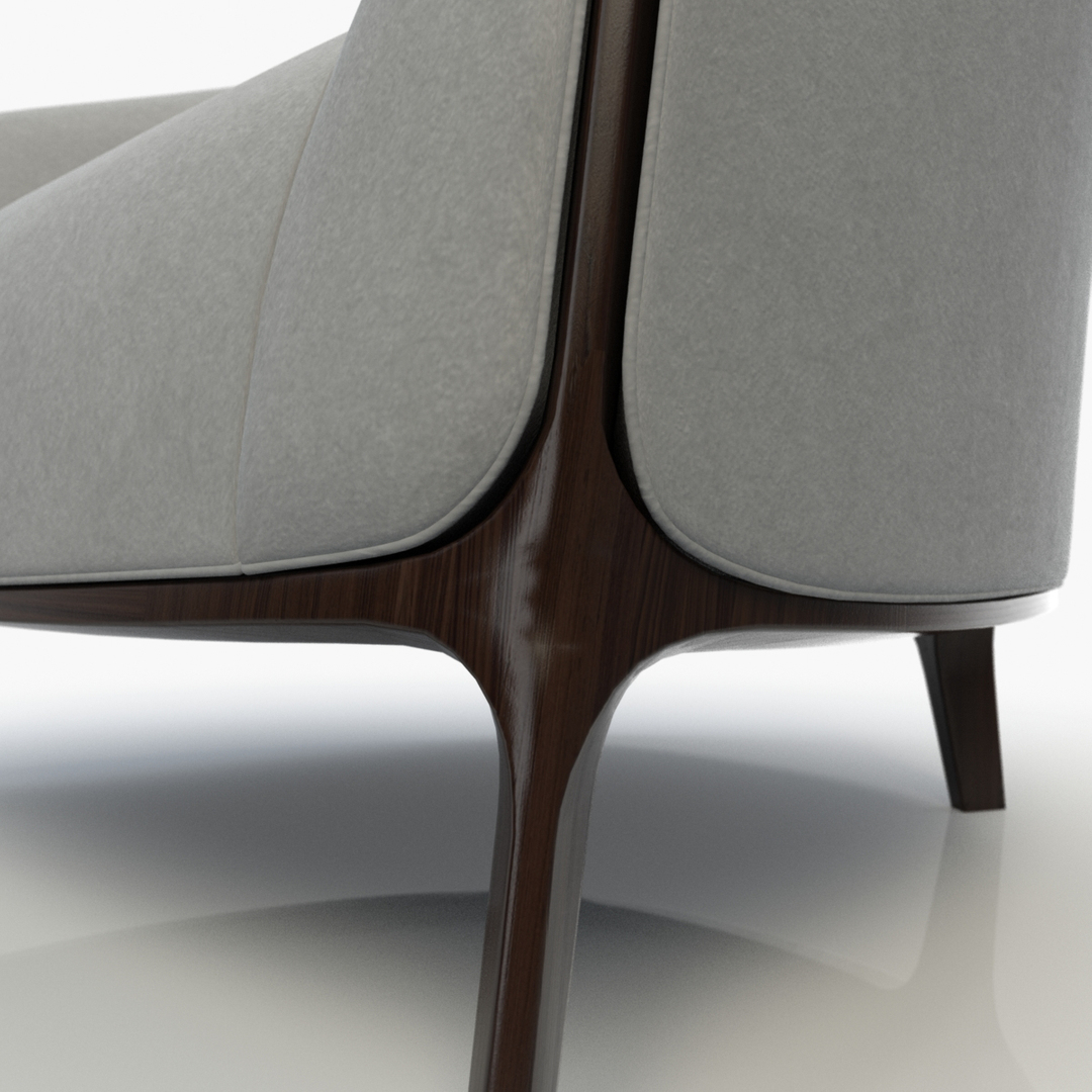 3d max bernhardt catherine lounge chair