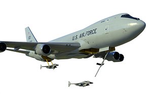Boeing 747 Airborne Aircraft Carrier 3D model