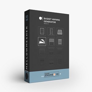 3D basket awning generator hda model