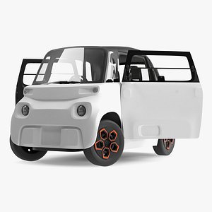 Small Electric Car Rigged for Maya
