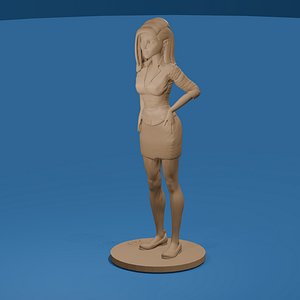 3D Sexy Secretary Toon Woman