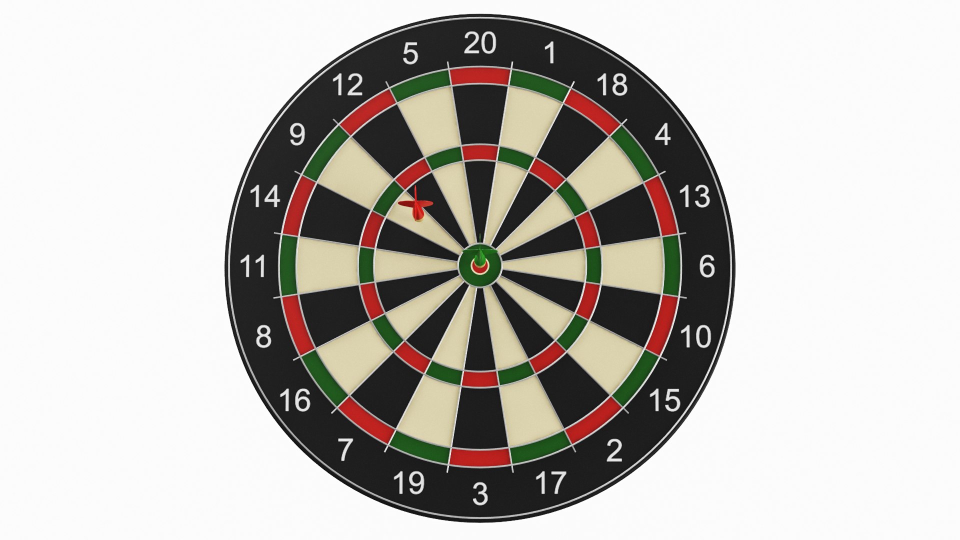 3D Dart Board With Darts 01 - TurboSquid 2133636