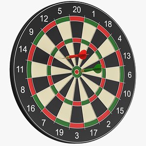 Dart Board With Darts 01