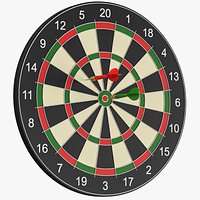 Dart Board With Darts 01