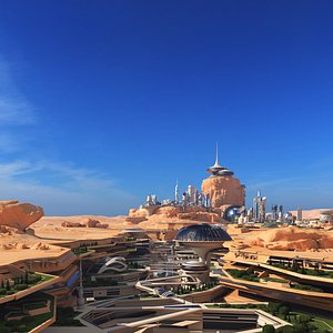 3D Future City Desert model