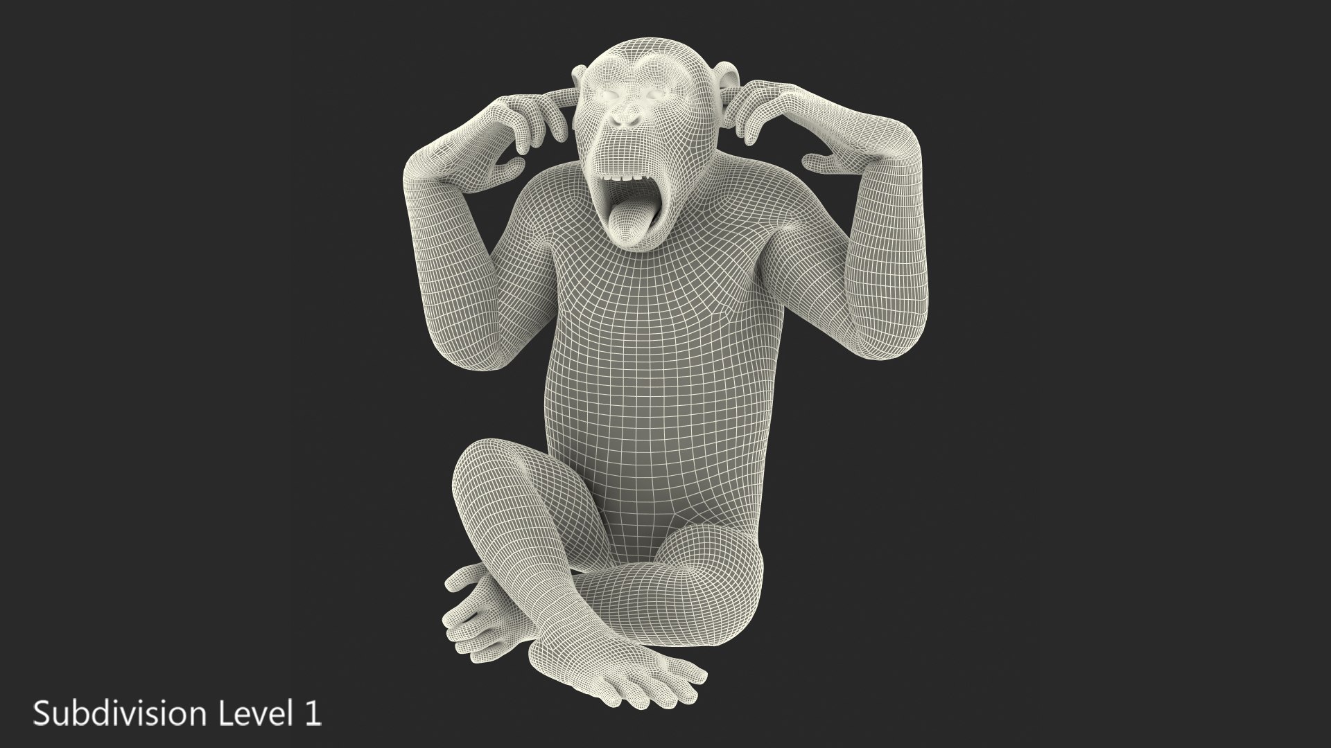 Light chimpanzee rigged 3D model - TurboSquid 1498397