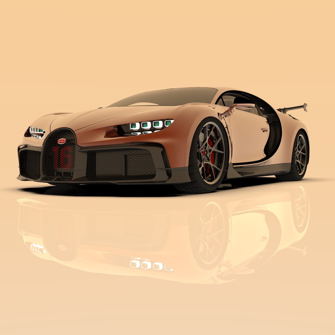 3D Bugatti Chiron Pur Sport Model - TurboSquid 2106248