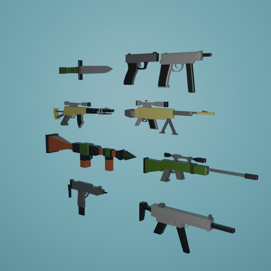 3D Combat Weapons model - TurboSquid 2037750