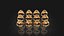 Lot de 12 bagues astrologiques