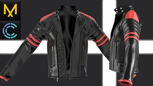 Motorcycle Jacket OBJ mtl FBX 3D model