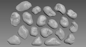 3D Pebbles Rock Relief