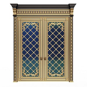 3D model Carved Door Classic 01301 Black