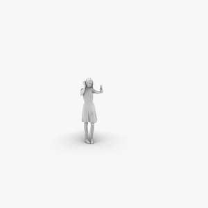 3D Girl Selfie model