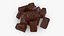 Mucchio di barrette di cioccolato e mandorle Snickers