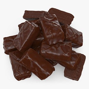 3D Snickers Almond Chocolate Bar Pile