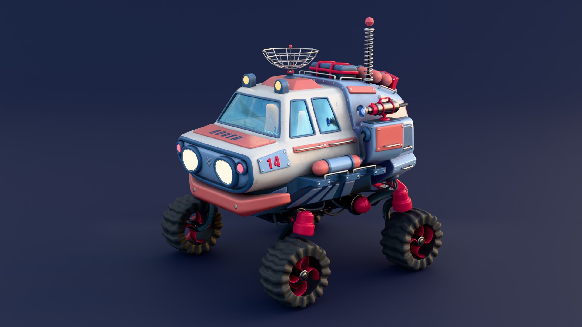 风格化的行星探测车3D模型 - TurboSquid 2401093