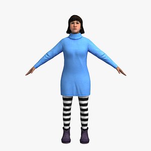 Cute Asian Girl (not rigged)