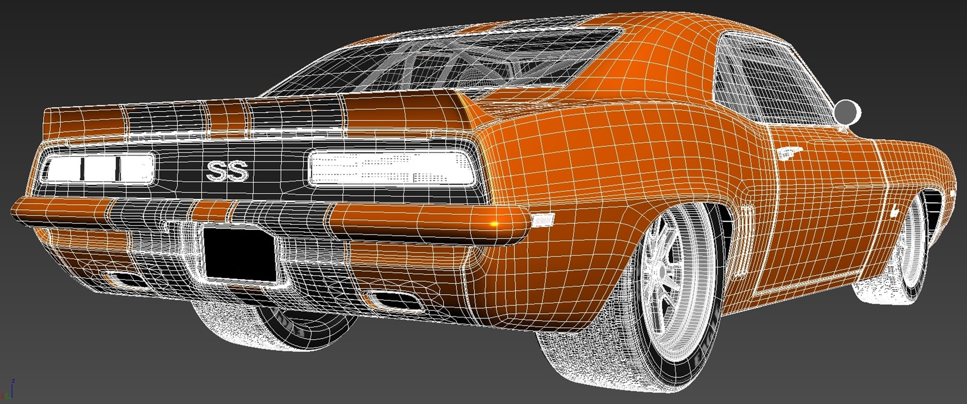 Chevrolet Camaro SS 1969 Street Rod 3D - TurboSquid 2216049