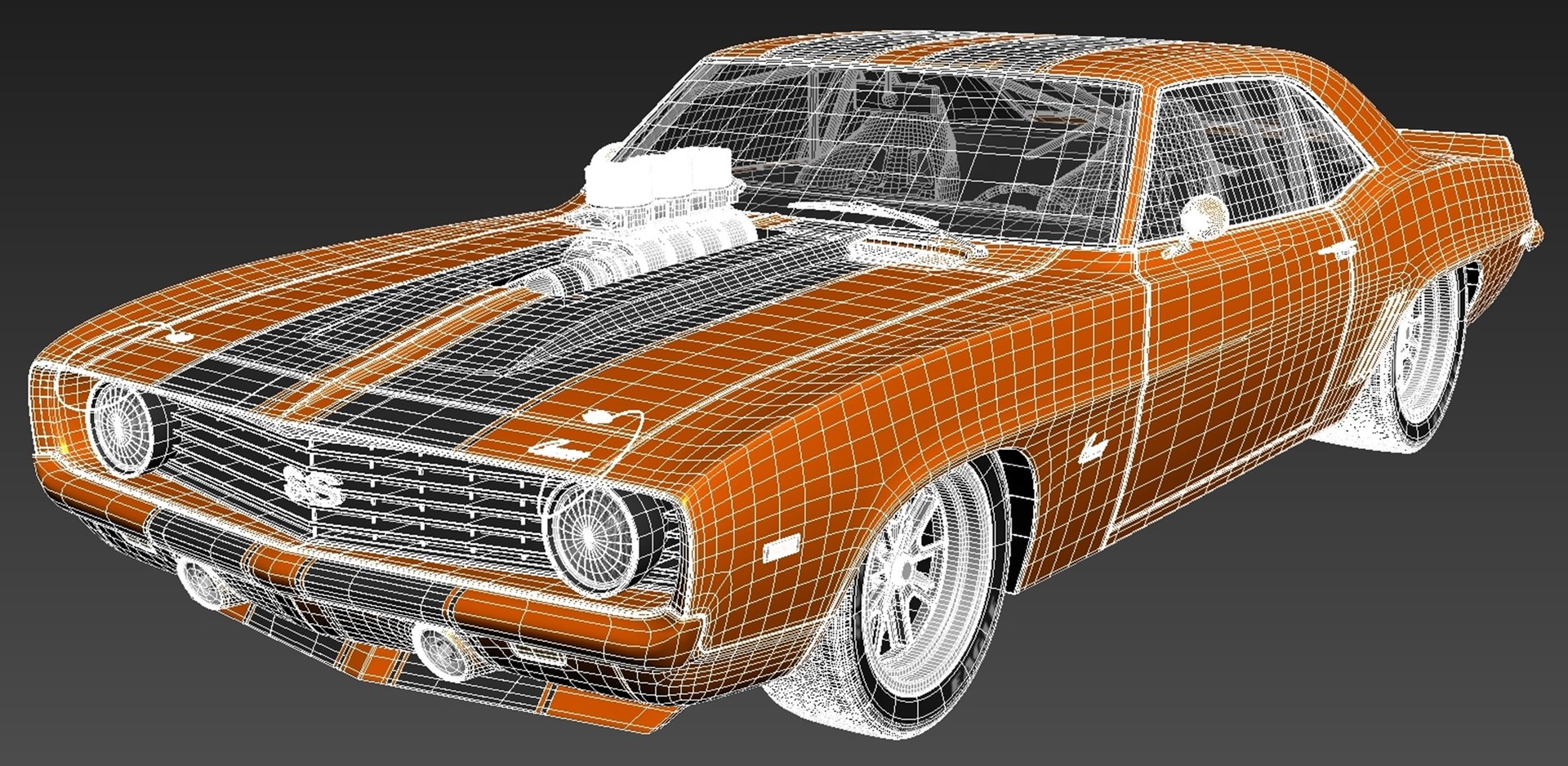 Chevrolet Camaro SS 1969 Street Rod 3D - TurboSquid 2216049