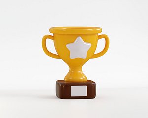 Cartoon Golden Trophy 3d model model