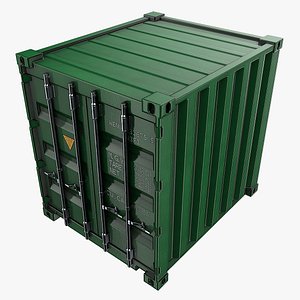 10ft Shipping Container - Green 3D