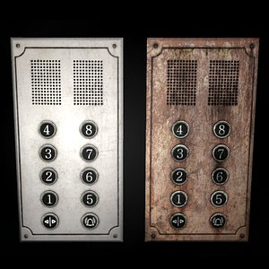 3d model elevator button