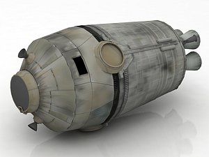 3D spaceship escape pod star wars model